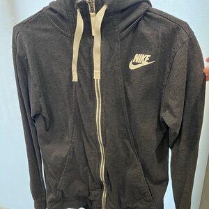Nike Women’s Charcoal Gray Zip-Up Hoodie Size Small
